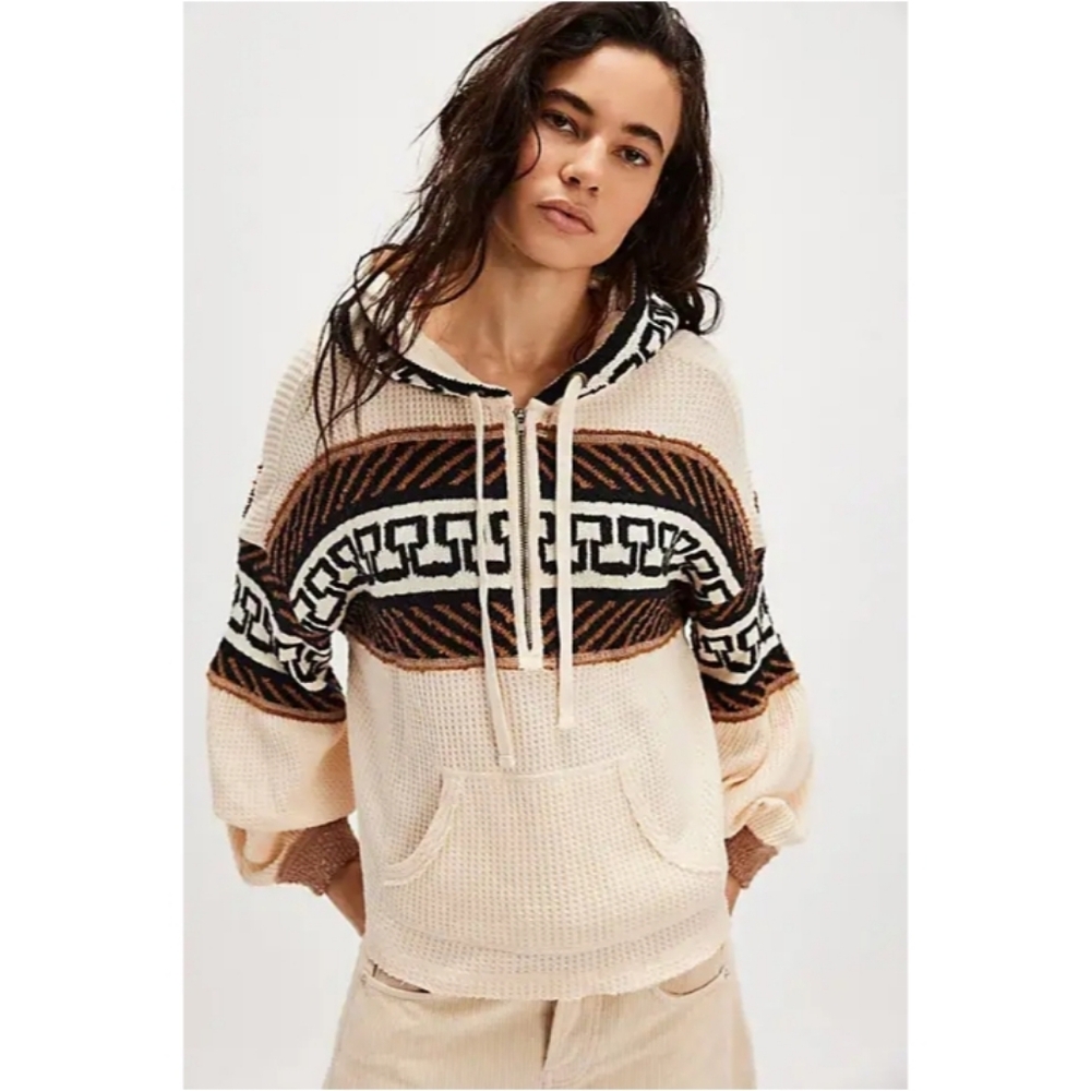 We The Free × Free People Cardiff Waffle Knit Swit Nwt